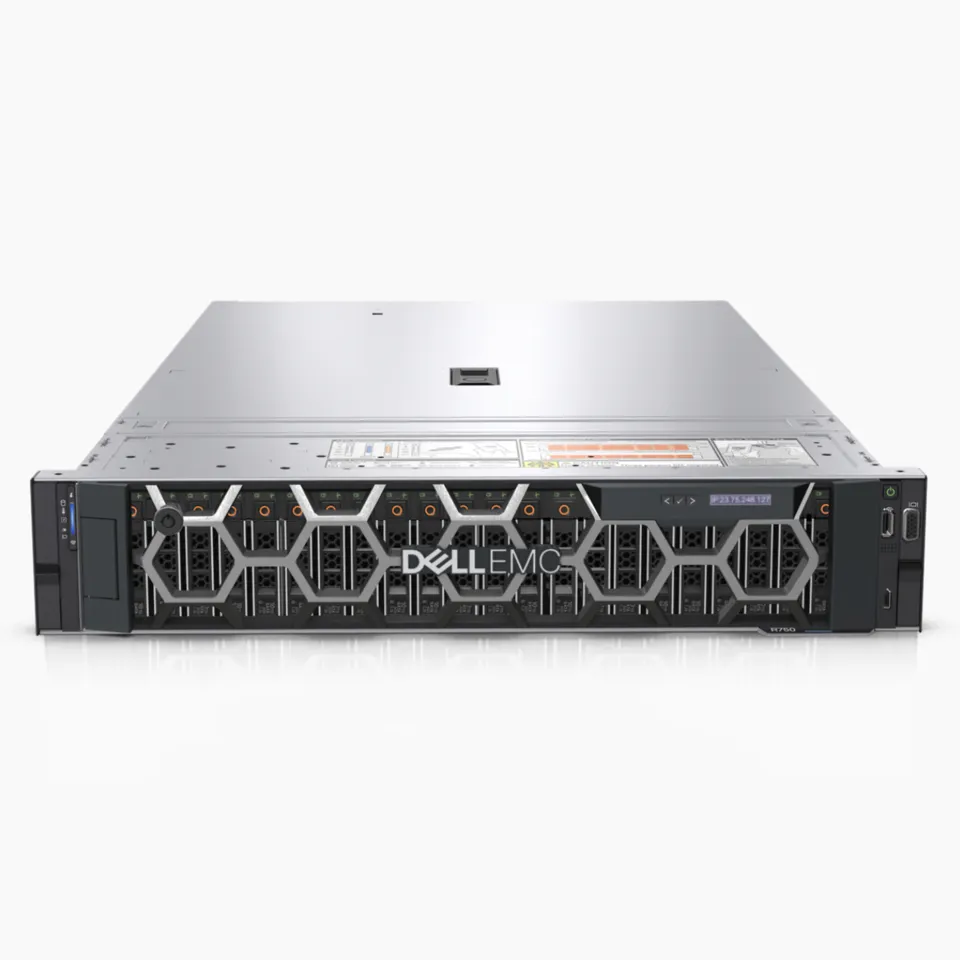 D ELL PowerEdge сервер R750/Intel Xeon Silver 4310*2/Ram32G * 4/жесткий диск 4T SATA * 3/контроллер карты H755/1400 Вт источник питания