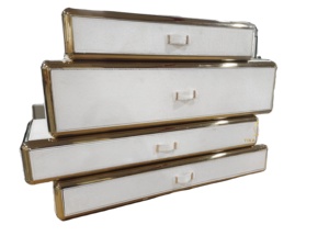 Cassettiera Moderna Roberto Cavalli in Pelle di Cavallo, Mobile Contenitore Multistrato per Soggiorno, Ingresso e Villa - Product Image 3