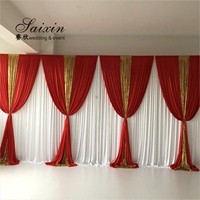 Unique d'étape d'événement de mariage décoration toile de fond tissu sequin