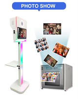 15.6 Inch Portable Selfie Touch Screen Metal Shell DSLR Photobooth Square Style Kiosk Photo Booth for Party Event