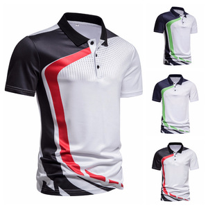 เสื้อโปโลซับลิเมชั่นแบบกำหนดเองสำหรับผู้ชาย แขนสั้น สำหรับเล่นกอล์ฟ ชุดยูนิฟอร์มทีม - Product Image 2