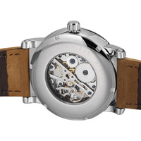 FORSINING 160G Nouvelle montre mécanique pour homme, fabrication artisanale, ronde, squelette, cuir, manuelle, montres-bracelets pour homme, horloge