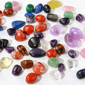 Piedras curativas de cristal blanco, venta al por mayor, piedras de cristal crudas de roca triturada Natural a granel para meditación espiritual, suministros de brujería