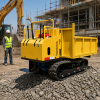 Mini-dumper sur chenilles diesel 18 CV à moteur refroidi par eau pour le transport de déchets de construction