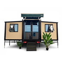 Maison conteneur extensible personnalisée à double aile de 20 pieds et 40 pieds, villa préfabriquée, panneau sandwich, maison mobile pliable, utilisation en atelier