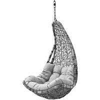 Fauteuil à bascule individuel en gros avec support, chaise suspendue en rotin détachable pour hôtel et jardin, avec structure métallique pour patio