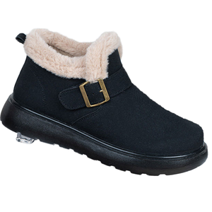 2025 hiver nouveau Style à la mode chaud anti-dérapant femmes bottes de neige doux en peluche coton et daim chaussures confortables pour dames - Product Image 1
