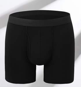 High-Waist Breathable Solid Trunks with Long-Rise High-Rises Boxer <strong>Briefs</strong> <strong>Men's</strong> Underwear - Product Image 5