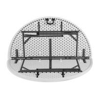 Table ronde pliable en plastique de 60 pouces pour 10 personnes, salle de réception, mariage, événements, fête
