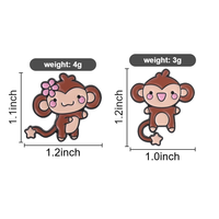 Broche en émail mignonne de singe de dessin animé, petite broche de singe kawaii pour décorer un sac à dos