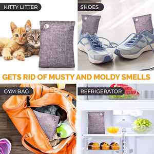 Borsa carbone attivo di bambù produttore OEM naturale purificatore d'aria fresca per auto basamento odore assorbitore per scarpe animali - Product Image 5