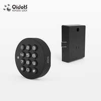 Qidots Serrure de tiroir numérique à clavier en plastique ABS pour armoire intérieure, avec clé USB et mini-coffre de sécurité pour fichiers