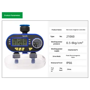 Contrôleur d'<span class=keywords><strong>arrosage</strong></span> <span class=keywords><strong>automatique</strong></span> à double canal en plastique écologique alimenté par batterie <span class=keywords><strong>Electrovanne</strong></span> intelligente de jardin 02 - Product Image 4