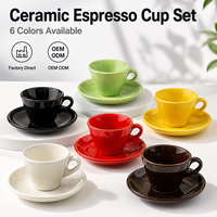 Ensemble tasse et soucoupe en grès avec logo personnalisé, OEM ODM, vente en gros, tasse à café et à thé en céramique, vaisselle pour hôtel et café, fournisseur direct d'usine, en vrac