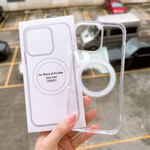 GSCASE Vente en gros Clear Magnetic Funda Para Phone protection case pour <span class=keywords><strong>iPhone</strong></span> 15 case Transparent case pour Apple16 Pro 16 - Product Image 1