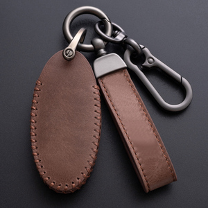 Accessoires automobiles intelligents, porte-clés en cuir ciré, étui pour clés de voiture Nissan, housse de protection - Product Image 6