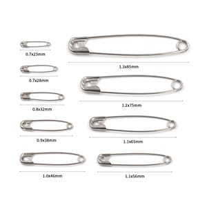 Vente en gros d'épingles de sûreté en acier inoxydable argent 23mm 28mm attache épingle de sûreté pour vêtement vêtements accessoires de <span class=keywords><strong>couture</strong></span> - Product Image 1
