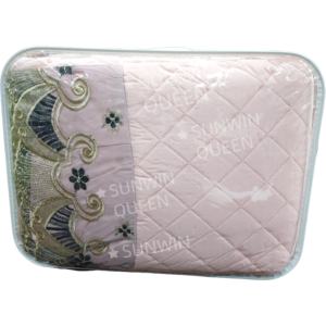 Usine personnalisé dentelle de luxe 6 pièces jupe de lit ensemble avec rideau solide matelassé couvre-lit ensemble avec dentelle volants pour literie hôtel - Product Image 5