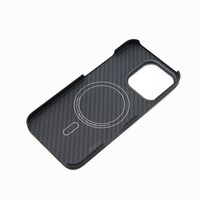 Housse de téléphone en fibre d'aramide de carbone pour IP16 iPhone 16 Pro Max iPhone 16 PLUS série Shell noir/gris sergé couleur 1500D/600D