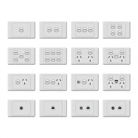 Panneau interrupteur et prise de type 118 australien 10A certifié SAA, prise de charge extérieure et pour camping-car, 1 port USB-A, USB Type-C