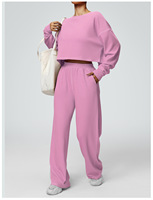 Ensemble 2 pièces décontracté de sport pour femme 2026 : Sweat-shirt à manches longues et pantalon de jogging pour le yoga, la gym et le fitness