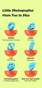กล้องวิดีโอโปรเจคเตอร์ SourcingArk 1080p ของเล่นเด็ก กล้องมินิ HD หน้าจอขนาดเล็ก ของขวัญเด็ก ของขวัญวันเกิด กล้องดิจิตอลสำหรับเด็ก Q6 - Product Image 2