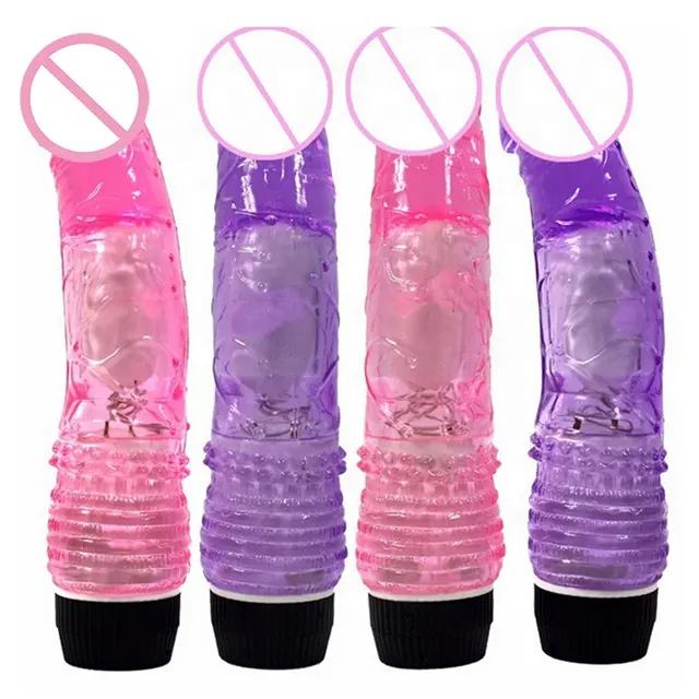 Erotico Soft Jelly Dildo Anal Butt Plug IPX 7 impermeabile a velocità variabile vibrazione donne Vagina giocattoli del sesso vibratore per donne Dildo