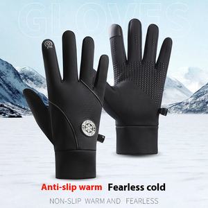Guantes de ciclismo para exteriores de invierno para hombres y mujeres, guantes de esquí con pantalla táctil con forro polar, guantes de montar cálidos impermeables antideslizantes - Product Image 2