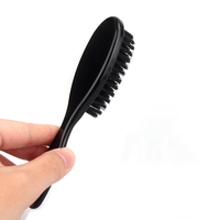 Sikat Jenggot Pria Model Retro untuk Barber, Bulu Sikat Bulat Lembut dari Nilon Ionik, Alat Penata Rambut untuk Membersihkan Rambut Rusak, Gagang Plastik