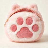 Kedi Wholesale Sac de rangement pour monnaie en peluche, 8 cm, couleur bonbon, mini sac à dos, porte-clés, pendentif, porte-monnaie simple et mignon