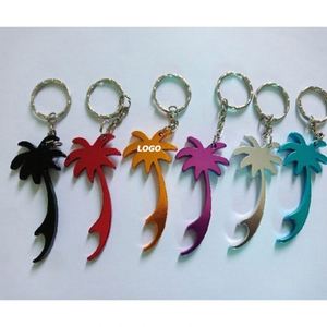 Décapsuleur porte-clés en alliage d'aluminium en forme de palmier, décapsuleur personnalisé avec logo pour souvenirs de bar de plage et cadeaux promotionnels - Product Image 1