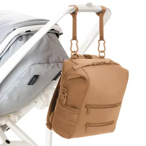 Новая модная однотонная сумка из неопрена, роскошный женский рюкзак, водонепроницаемый вместительный рюкзак для подгузников