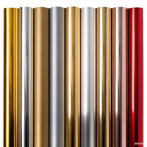 Rollo adhesivo de vinilo de PVC dorado y plateado mate, vinilo de corte de Color, decoración Exterior autoadhesiva para grabado, plotter de corte de ventanas - Product Image 1