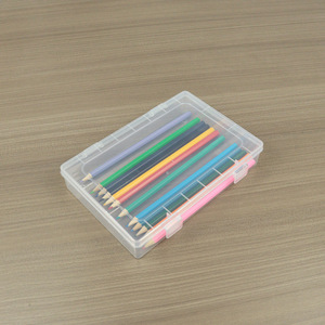 Transparent Plastic Storage <b>Box</b> Rectangle 19.4x13x3.6cm Covered For Stationery Mobile Phone Parts And Accessories - Product Image 4