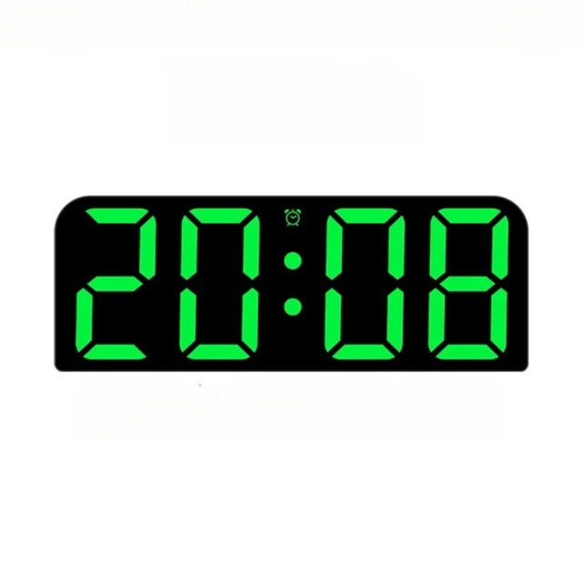 Smart LED Digital Tabletop Alarm Clock & Wall Clock Single Face Plastic Electronic Desk Clock Thermometer Modern Design for Gift
