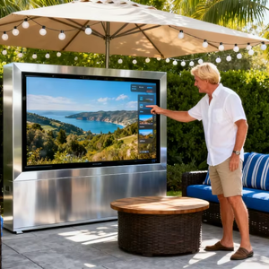 4K UHD 75-inch ngoài trời thông minh TV 4000 nits mặt trời có thể đọc được không thấm nước <span class=keywords><strong>LCD</strong></span> cho hồ bơi ngoài trời, - Product Image 1