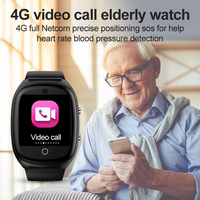Reloj Inteligente para Personas Mayores D300 4G con Posicionamiento GPS, SOS, Llamadas Espaciales, Videollamadas, Temperatura Corporal, Frecuencia Cardíaca