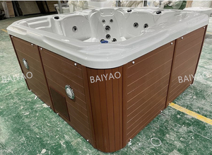 Vasca Idromassaggio Autoportante in Acrilico di Alta Qualità <span class=keywords><strong>per</strong></span> 5 Persone, Spa di Lusso da Esterno con 12 Getti, Capacità 20 Galloni - Product Image 6