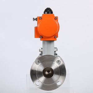 PN16 DN80 3 Inch 2 Way Double Flange Type Remote Operated Stainless Steel 304 Pneumatic Actuated Ball PQ07 Stainless Steel 304 P - Product Image 4
