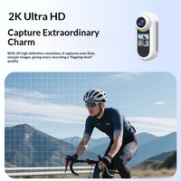 Kamera Aksi 2K Thumb Camera yang Dapat Dipasang di Dada dengan Layar 1.3+0.8" HD, Perekam Portabel dengan Stabilisasi Gambar, Kamera Sport Mini