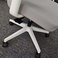 Chaise de bureau moderne en métal, installation simple, blanche, réglable en hauteur, avec roulettes, pour la maison, le bureau, l'hôtel, l'école, le salon, dossier haut