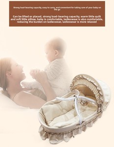 Cuna Portátil Plegable para Bebé en Oferta, con Tejido de Hojas de Maíz Natural y Algodón Teñido, para Recién Nacidos de 0 a 36 Meses - Product Image 3