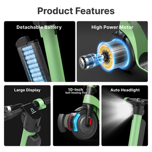 Nuevo Scooter Eléctrico Plegable de Dos Ruedas 2025 con Batería Extraíble, 10 Pulgadas, Portátil, Inteligente, para Adultos - Product Image 3