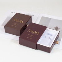 Impression de luxe Feuille d'or Tiroir Papier Parfum Bouteille Boîtes Parfum Cologne Bouteille Cosmétique Emballage Cadeau Boîte