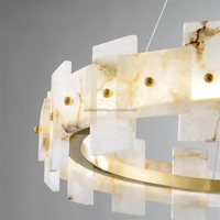 Imple anganging iiving ooom eceiling endant ights irircle ings Old uxury Modern Copper Marble handelier