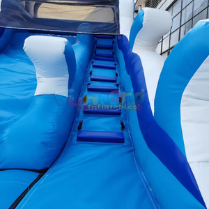 Outdoor party bouncy castle commercial tobogan hinchable inflatable blue dolphin mega slide - Product Image 5