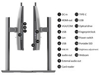 23.8 Inch All-in-One Desktop PC with Wide Screen Monoblock Design LED Display All-in-One Computer