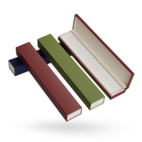 Boîte à encens rectangulaire de luxe en couleur unie, emballage personnalisé en papier kraft pour cadeaux, boîtes rigides avec doublure en éponge, estampage