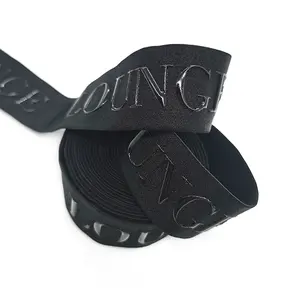 Groothandel Custom Siliconen Bedrukt Logo Elastische Webbing Band Mannen Boxer Ondergoed Nylon Elastische Riem Riem