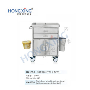 Red Star Stainless Steel Treatment <b>Cart</b> 600x450x890mm Cabinet Style Hospital Use - Product Image 1